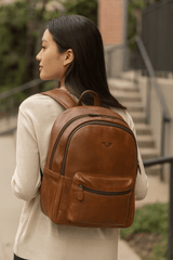 Classic Leather Backpack for Men & Women - Cabrini - Elegance Perfected