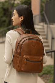 Classic Leather Backpack for Men & Women - Cabrini - Elegance Perfected