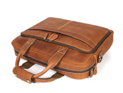 Classic Leather Portfolio Laptop Bag - Professional Work Briefcase - Cabrini - Elegance Perfected