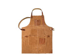 Custom Brown Suede Apron with Leather Strap – Personalized - Cabrini - Elegance Perfected