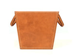 Damocle Leather Bin - Caramel Brown - Cabrini - Elegance Perfected