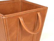 Damocle Leather Bin - Caramel Brown - Cabrini - Elegance Perfected