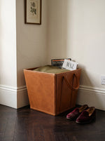 Damocle Leather Bin - Caramel Brown - Cabrini - Elegance Perfected