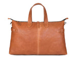 Elegant Tan Leather Travel Bag – Premium Handcrafted Duffel - Cabrini - Elegance Perfected