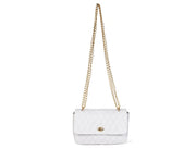 Elegant White Quilted Shoulder Bag - Cabrini - Elegance Perfected