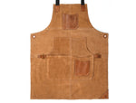 Florence Suede Apron - Light Brown - Cabrini - Elegance Perfected