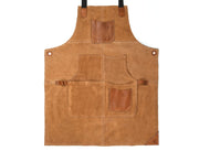 Florence Suede Apron - Light Brown - Cabrini - Elegance Perfected