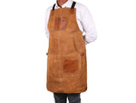 Florence Suede Apron - Light Brown - Cabrini - Elegance Perfected