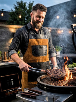 Florence Suede Apron - Raven Black - Cabrini - Elegance Perfected