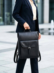 Full Grain Leather Laptop Backpack Vista Edition - Unisex - Cabrini - Elegance Perfected
