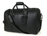 Full Grain Leather Overnight Combo – Raven Black - Cabrini - Elegance Perfected