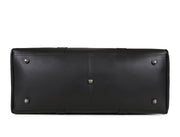Full Grain Leather Overnight Combo – Raven Black - Cabrini - Elegance Perfected