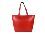 Full Grain Leather Tote Bag – Red - Cabrini - Elegance Perfected