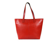 Full Grain Leather Tote Bag – Red - Cabrini - Elegance Perfected