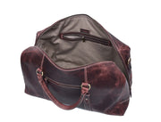 Full Grain Leather Weekender Bag – Hickory Brown - Cabrini - Elegance Perfected