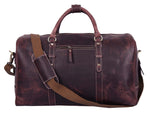 Full Grain Leather Weekender Bag – Hickory Brown - Cabrini - Elegance Perfected