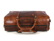 Full Grain Leather Weekender Bag – NY Brown - Cabrini - Elegance Perfected