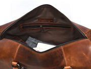 Full Grain Leather Weekender Bag – NY Brown - Cabrini - Elegance Perfected