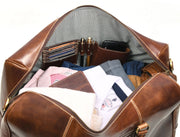 Full Grain Leather Weekender Bag – Penny Brown - Cabrini - Elegance Perfected