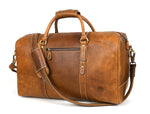 Full Grain Leather Weekender Bag – Tawny Brown - Cabrini - Elegance Perfected