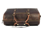 Full Grain Leather Weekender Bag – Walnut Brown - Cabrini - Elegance Perfected