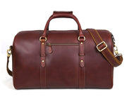 Full Grain Leather Weekender Combo – Pecan Brown - Cabrini - Elegance Perfected