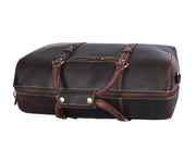 Full Grain Leather Weekender Combo – Walnut Brown - Cabrini - Elegance Perfected