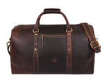Full Grain Leather Weekender Combo – Walnut Brown - Cabrini - Elegance Perfected