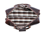 Full Grain Leather Weekender Combo – Walnut Brown - Cabrini - Elegance Perfected