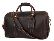 Full Grain Leather Weekender Combo – Walnut Brown - Cabrini - Elegance Perfected