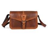 Handcrafted Green Leather Crossbody Bag for Women – Vintage Satchel with Multiple Compartments - Cabrini - Elegance Perfected