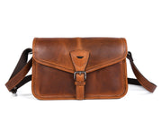 Handcrafted Green Leather Crossbody Bag for Women – Vintage Satchel with Multiple Compartments - Cabrini - Elegance Perfected
