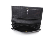 Kilim Style Leather Clutch - Cabrini - Elegance Perfected