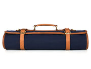 Malaga Canvas Knife Roll – Cobalt Blue | 8-Slot Culinary Wrap