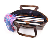 Ladies Leather Tote Bag - Walnut Brown - Cabrini - Elegance Perfected