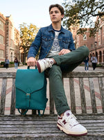 Leather Backpack – Classic Black Travel & Work Companion - Cabrini - Elegance Perfected
