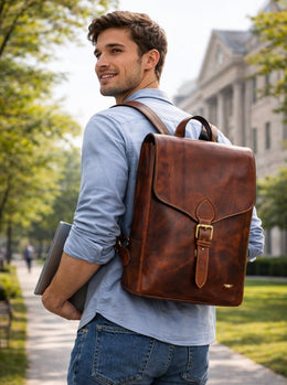 Leather Backpack – Timeless Handcrafted Carry Solution - Cabrini - Elegance Perfected