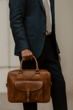 Leather Portfolio Bag – Top Grain Organizer for Travel & Office - Cabrini - Elegance Perfected