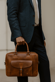 Leather Portfolio Bag – Top Grain Organizer for Travel & Office - Cabrini - Elegance Perfected
