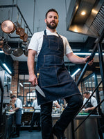 Lemos Canvas Apron – Denim Blue - Cabrini - Elegance Perfected