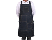 Lemos Canvas Apron – Denim Blue - Cabrini - Elegance Perfected