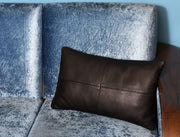 Arizona Leather Pillow Cover - Raven Black