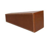 San Francisco Leather Flower Vase - Walnut Brown