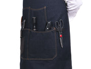 Serena Suede Apron – Navy Blue