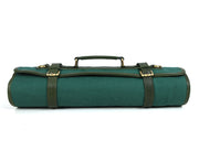 Malaga Canvas Knife Roll – Pine Green | Tool Roll-Up for Chefs