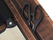 Malaga Canvas Knife Roll - Distressed Grey - Cabrini - Elegance Perfected