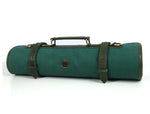 Malaga Canvas Knife Roll – Pine Green | Tool Roll - Up for Chefs - Cabrini - Elegance Perfected