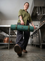 Malaga Canvas Knife Roll – Pine Green | Tool Roll - Up for Chefs - Cabrini - Elegance Perfected