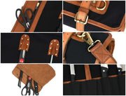 Malaga Canvas Knife Roll - Raven Black - Cabrini - Elegance Perfected