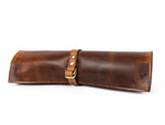 Malaga Leather Mini Knife Roll - Caramel - Cabrini - Elegance Perfected